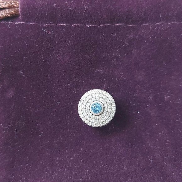 925 Sterling Silver Blue Wave Charm - Picture 4 of 7